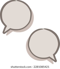 Different type of speech bubble illustration sets 