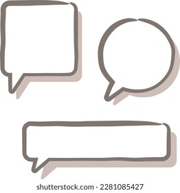 Different type of speech bubble illustration sets 