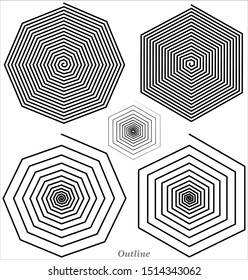 Different type of spiral shapes