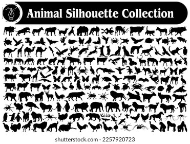 Different types of Animal silhouettes Bundle