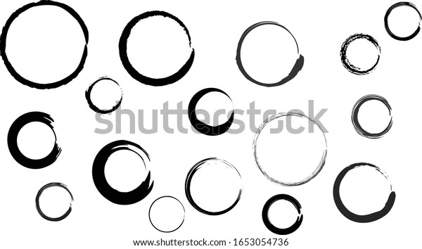 Different Types Black Crunch Circle Black Stock Vector (Royalty Free ...