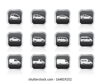 different types of cars icons - Vector icon set