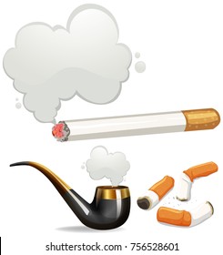 Different types of cigarette illustration
