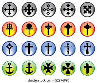 Different types of Crosses set 3