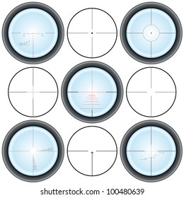Different types of crosshairs
