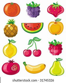 Different types of delicious fruits. To see similar, please VISIT MY PORTFOLIO

