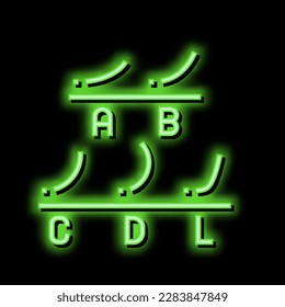 different types of false eyelashes neon light sign vector. different types of false eyelashes illustration