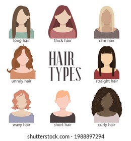 different types of female hair