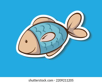 Verschiedene Arten von Fischen in verschiedenen Farben, leicht zu verändern