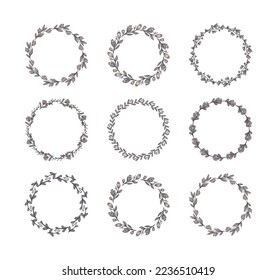 Colección de vectores de tramas de flor de redondeo de flor