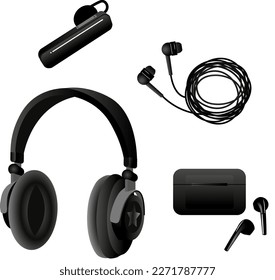 different types of headphones with and without wires to suit any taste