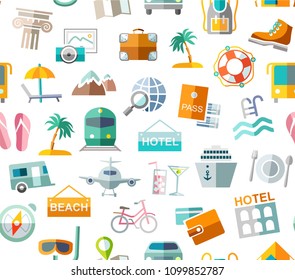 Different Types Holidays Ways Travelling Vector Stock Vector (Royalty ...