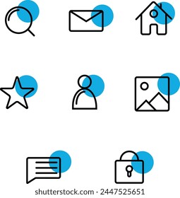 Different types of icons and symbols 