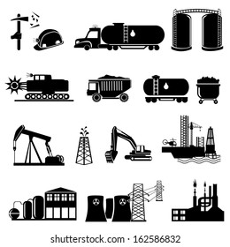 Different types of industrial  - vector illustration