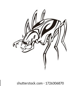 Para el diseño se establecen diferentes tipos de iconos de dibujos animados de insectos en la colección. Ilustración del símbolo vectorial de insectos web de artrópodos isométrico. para pegatinas, tatuajes