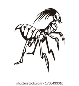 Different types of insect cartoon icons in the collection are set for the design. Illustration of arthropod web insect vector symbol isometric. for stickers, tattoos