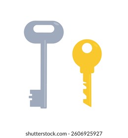 different types of keys.  Buy or sell building icon or print. Mortgage loan. Housing for rent. Template for sale, rent home. rent house, concept.