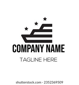 Different types of letter and line art logo