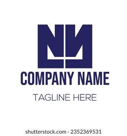 Different types of letter and line art logo