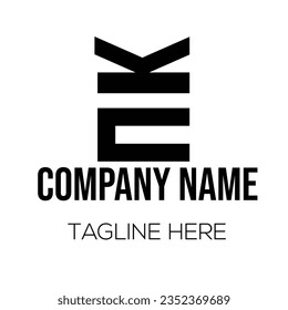 Different types of letter and line art logo