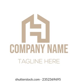 Different types of letter and line art logo