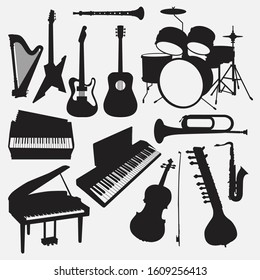 Different Types Musical Instruments Vector Stock Vector (Royalty Free ...