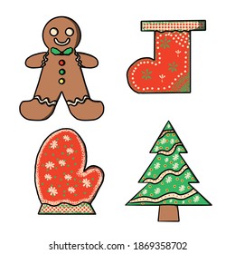 different types of New Year and Christmas cookies