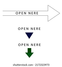 Different types Open here. Vector illustration.