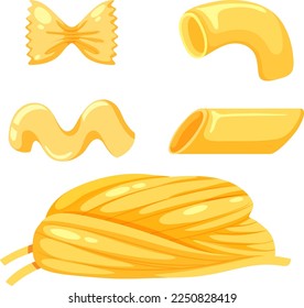 Different Types of Pasta illustration