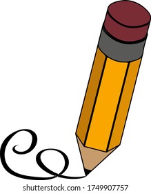 Different types of pencils. Draving, vector 
