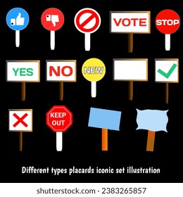 Symbolsatz für verschiedene Typen-Plakate 