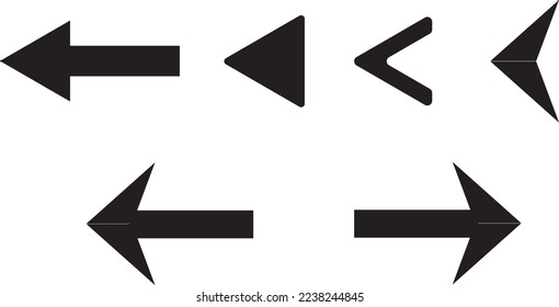 Different types of pointed arrow
