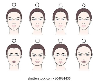 1,744 Face Shape Chart Images, Stock Photos & Vectors | Shutterstock