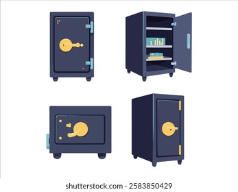 Different Types of Safes illustration design