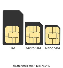 Different Types Sim Card Vector Illustration Stock Vector (Royalty Free ...