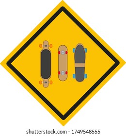 different types of skateboards. illustration for web and mobile design.
