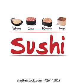 Different types of sushi to eat