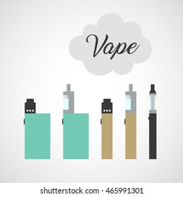 Different Types Vaping Devices Box Mod Stock Vector (Royalty Free ...