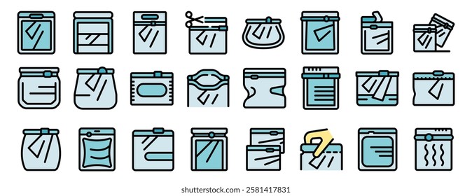 Different types of zip lock packages protecting food, cosmetics, and other items