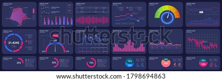 Different UI, UX, GUI mobile screens modern infographic. Diagram template and chart graph. Flat web icons for mobile apps, responsive website including. Web design and mobile template. Stock vector