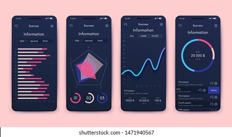 Different UI, UX, GUI screens and flat web icons for mobile apps, responsive website including Login, Create Account, Profile, Post, Inbox, Contact, Friends, Chat, Music, Setting and Calendar Screens.
