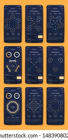 Different UI, UX, GUI screens and flat web icons for mobile apps, responsive website including Login, Create Account, Profile, Post, Inbox, Contact, Friends, Chat, Music, Setting and Calendar Screens.
