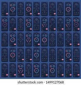 Different UI, UX, GUI screens and flat web icons for mobile apps, responsive website including Login, Create Account, Profile, Post, Inbox, Contact, Friends, Chat, Music, Setting and Calendar Screens.