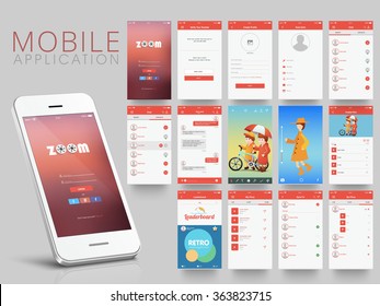 Different UI, UX, GUI screens and flat web icons for mobile apps, responsive website including Create Profile, Verify Contact Details, Chat, Video, Leader Boards, Files Sharing and Uploading Screens. 
