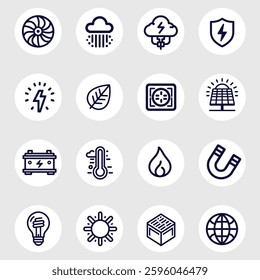different unique abstract modern elegant outline style creative stylish pattern ui design web design graphic Energy charging power icons set mega pack line art icons outline style 