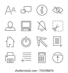 Different  universal icons for apps, sites, programs and others. Editable Stroke. EPS 10
