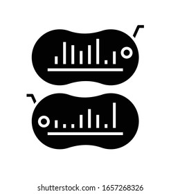 Different value black icon, concept illustration, vector flat symbol, glyph sign.