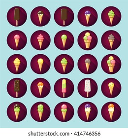 different varieties of ice cream