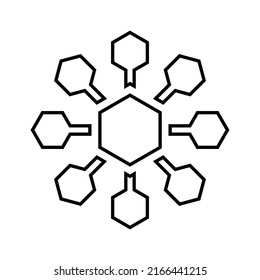 Different, variety, big data outline icon. Line art vector.