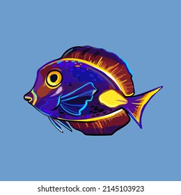 different vector beautiful tropical fish
